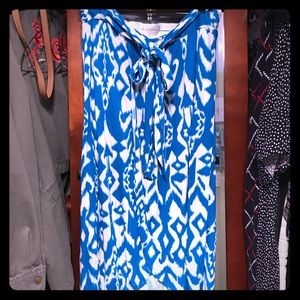 INC Beach, Blue and white print pattern skirt